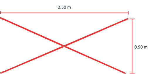 Cruceta 0.90 m. X 2.5 m.